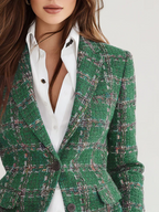 Retro Plaid Blazer